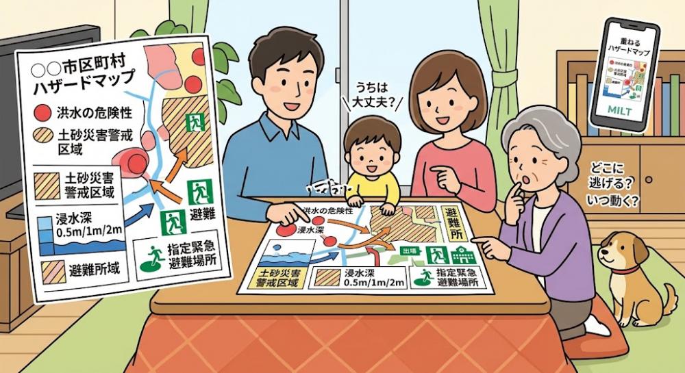 その地図、見たことありますか？ハザードマップと避難場所を正しく知る